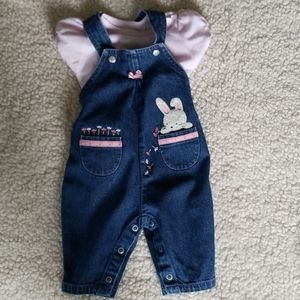 Onsie with bib overalls